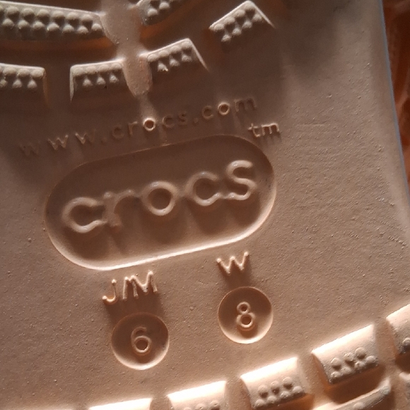 CROCS Orange Platform Sandals - Picture 3 of 3